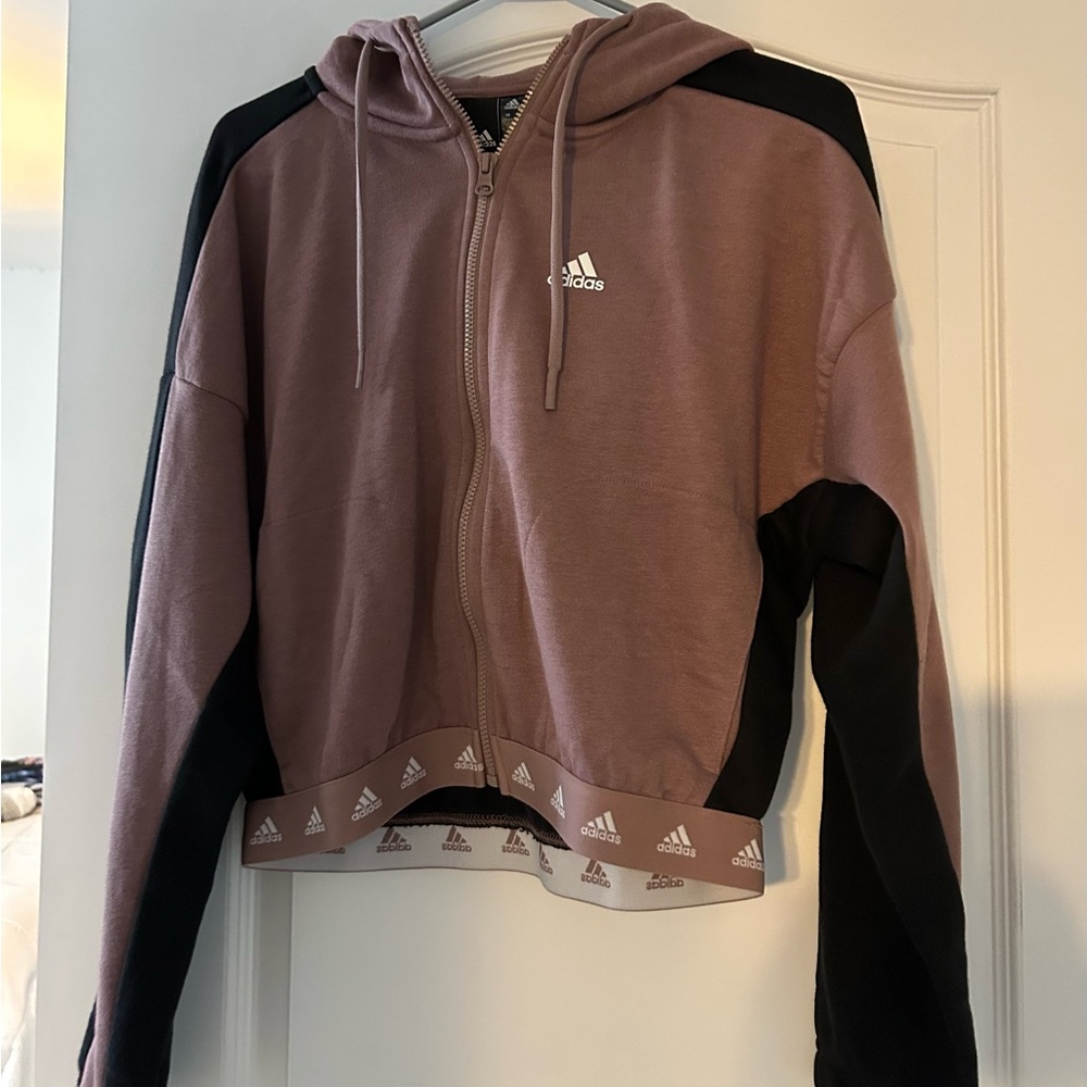 Adidas Mauve and Black Hoodie